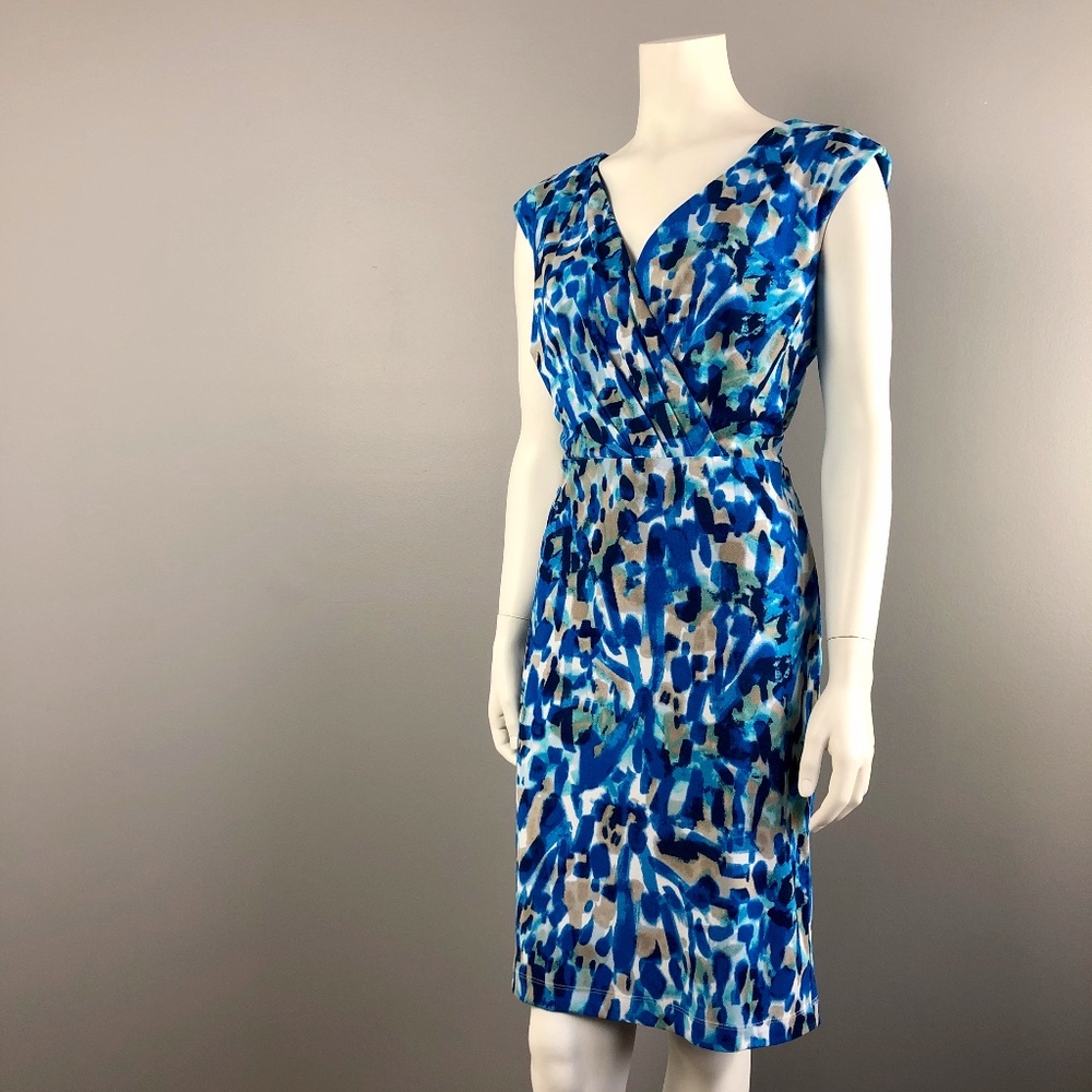 Ann Taylor Blue Abstract Dress